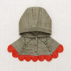 Scallop Capelet in Seal Gray by Misha & Puff