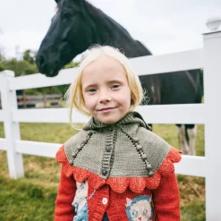 Scallop Capelet in Seal Gray by Misha & Puff