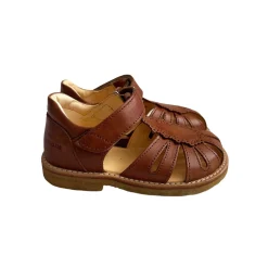 Scallop Detail Sandals in Tan by Angulus