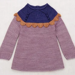 Scallop Yoke Tunic Dress in Periwinkle by Misha & Puff - Last Ones In Stock - 4-8 Years