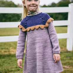 Scallop Yoke Tunic Dress in Periwinkle by Misha & Puff - Last Ones In Stock - 4-8 Years