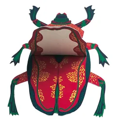 Scarab Beetle Shaped Greetings Card by East End Press