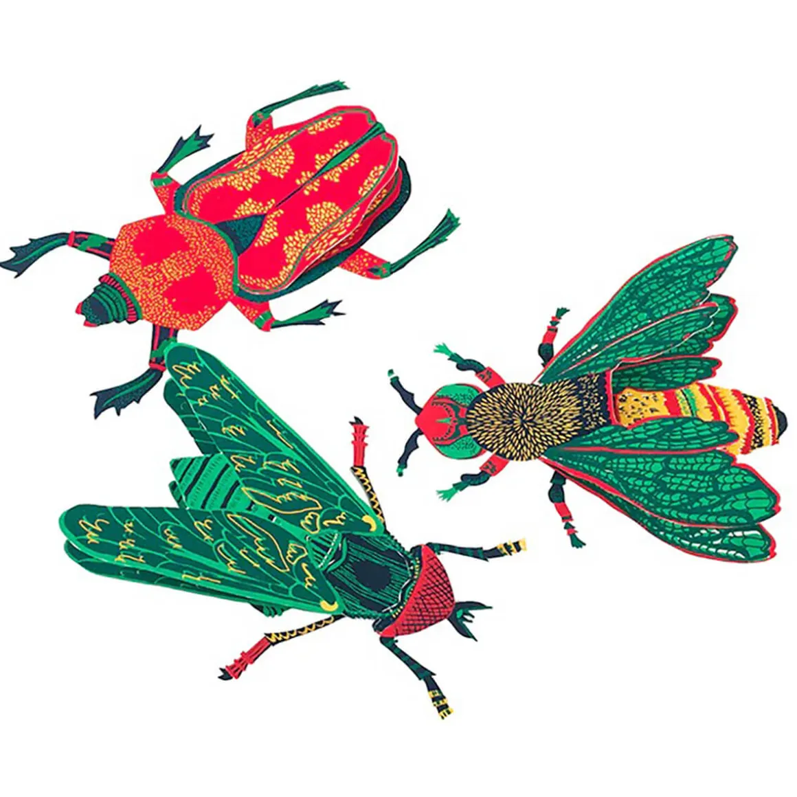 Scarab Beetle Shaped Greetings Card by East End Press