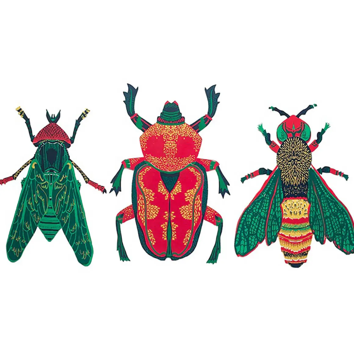 Scarab Beetle Shaped Greetings Card by East End Press