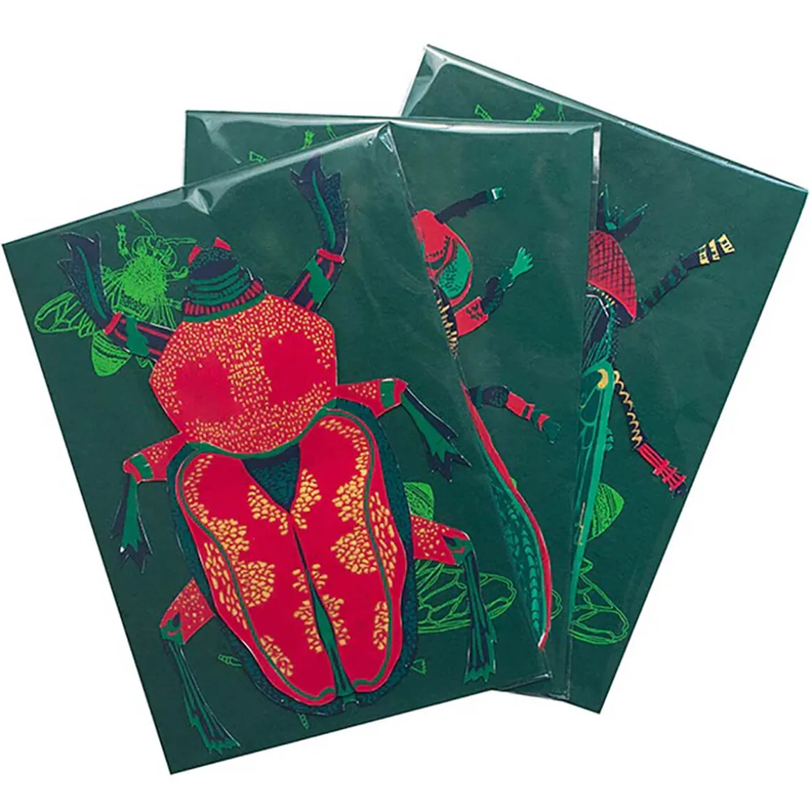 Scarab Beetle Shaped Greetings Card by East End Press