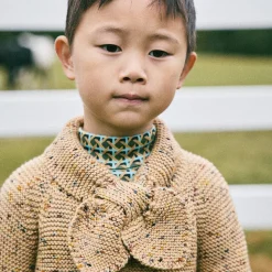 Scout Cardigan in Camel Confetti by Misha & Puff