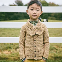 Scout Cardigan in Camel Confetti by Misha & Puff