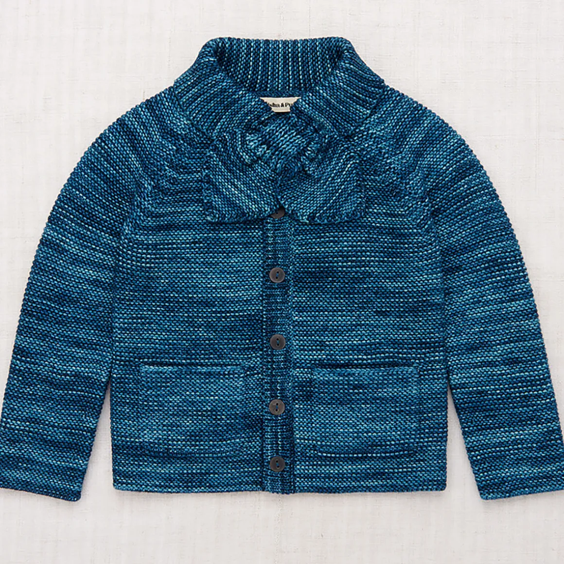 Scout Cardigan in Ocean Space Dye by Misha & Puff