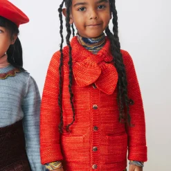 Scout Cardigan in Red Flame by Misha & Puff