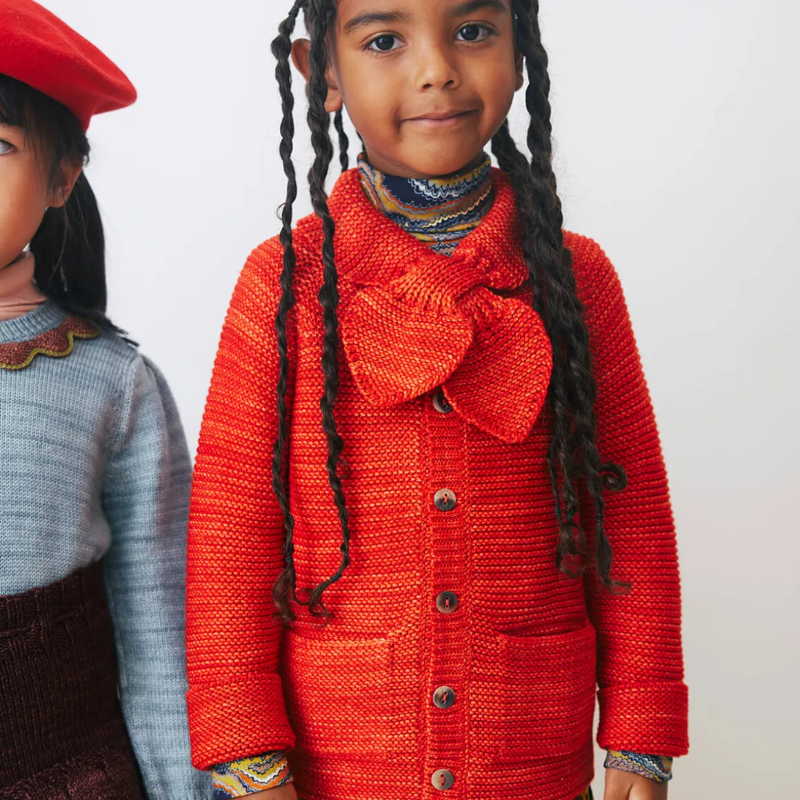 Scout Cardigan in Red Flame by Misha & Puff