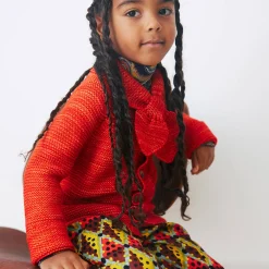 Scout Cardigan in Red Flame by Misha & Puff