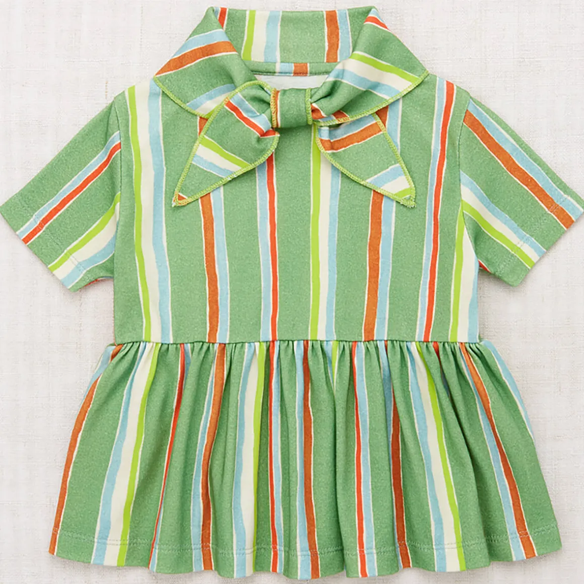 Scout Peplum Top in Mojave Watercolour Stripe by Misha & Puff