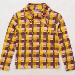 Scout Top in Plum Watercolour Plaid by Misha & Puff