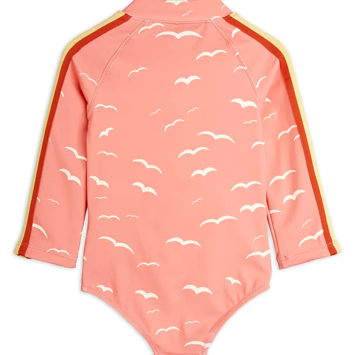 Seagull AOP Long Sleeved Swimsuit in Pink by Mini Rodini