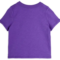 Seagull Embroidered T Shirt in Purple by Mini Rodini