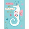 Seahorse Greetings Card by Mifkins
