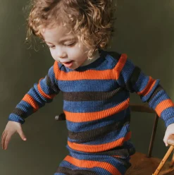 Seilio Skinny Rib in Denim Stripe by Mabli