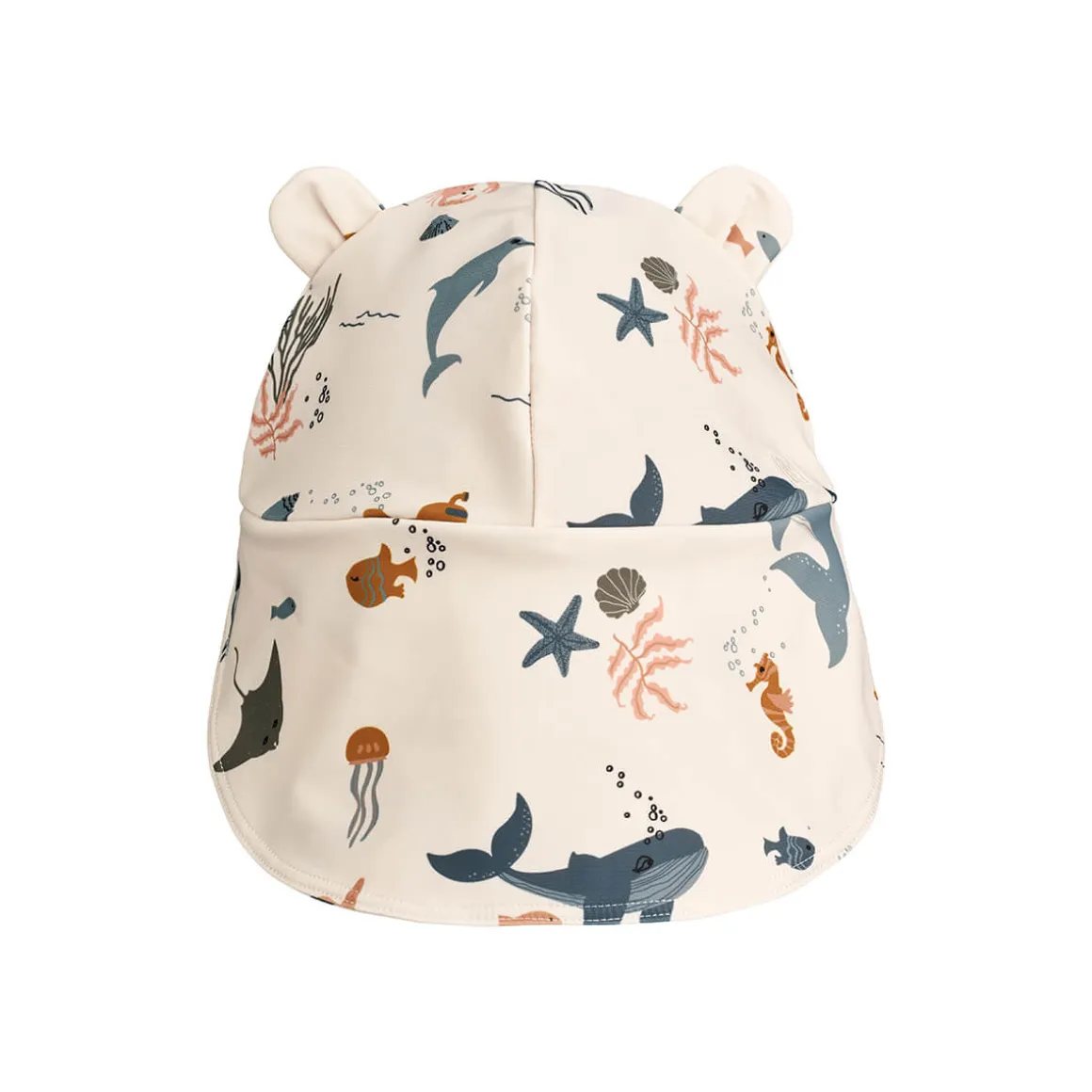 Senia UV Sun Hat With Ears in Sea Creature / Sandy by Liewood