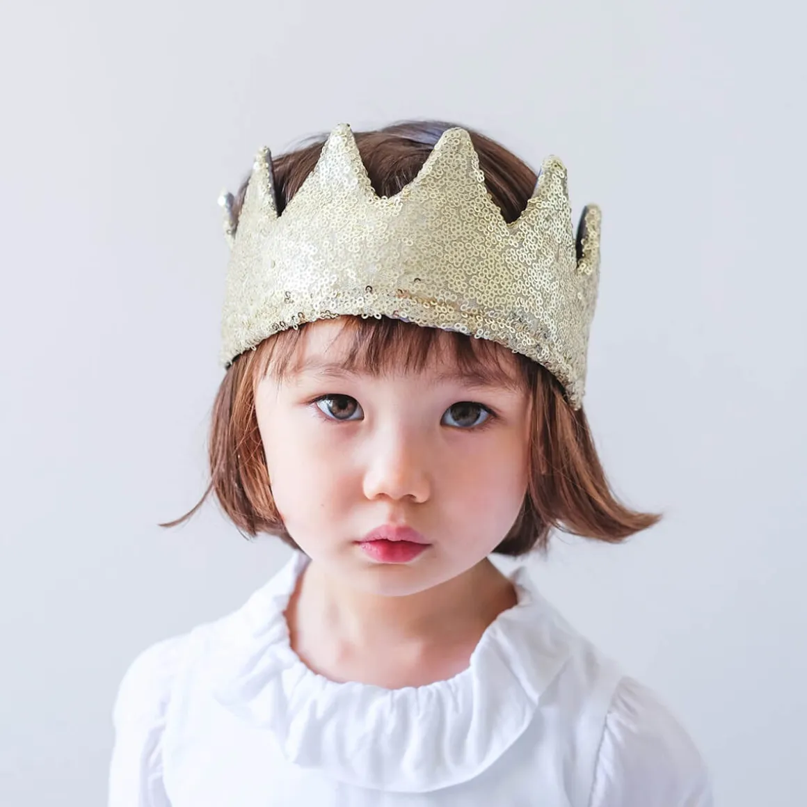 Sequin Gold Crown in Gold by Mimi & Lula