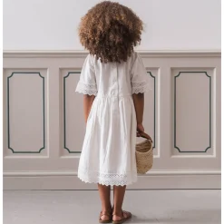 Seren Dress in Off White by Little Cotton Clothes - Last Ones In Stock - 2-4 Years