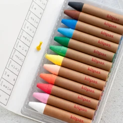 Set of 12 Large Water Soluble Crayons by Kitpas