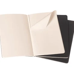 Set of Three Plain Cahier Soft Notebooks (14cm) in Black by Moleskine