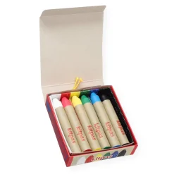 Set of 6 Water Soluble Rice Wax Crayons by Kitpas