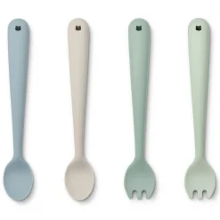 Shea Feeding Set in Dusty Mint Multi Mix by Liewood (4 Pack)