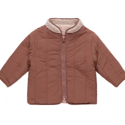 Shearling Zip Jacket in Blush by Quincy Mae