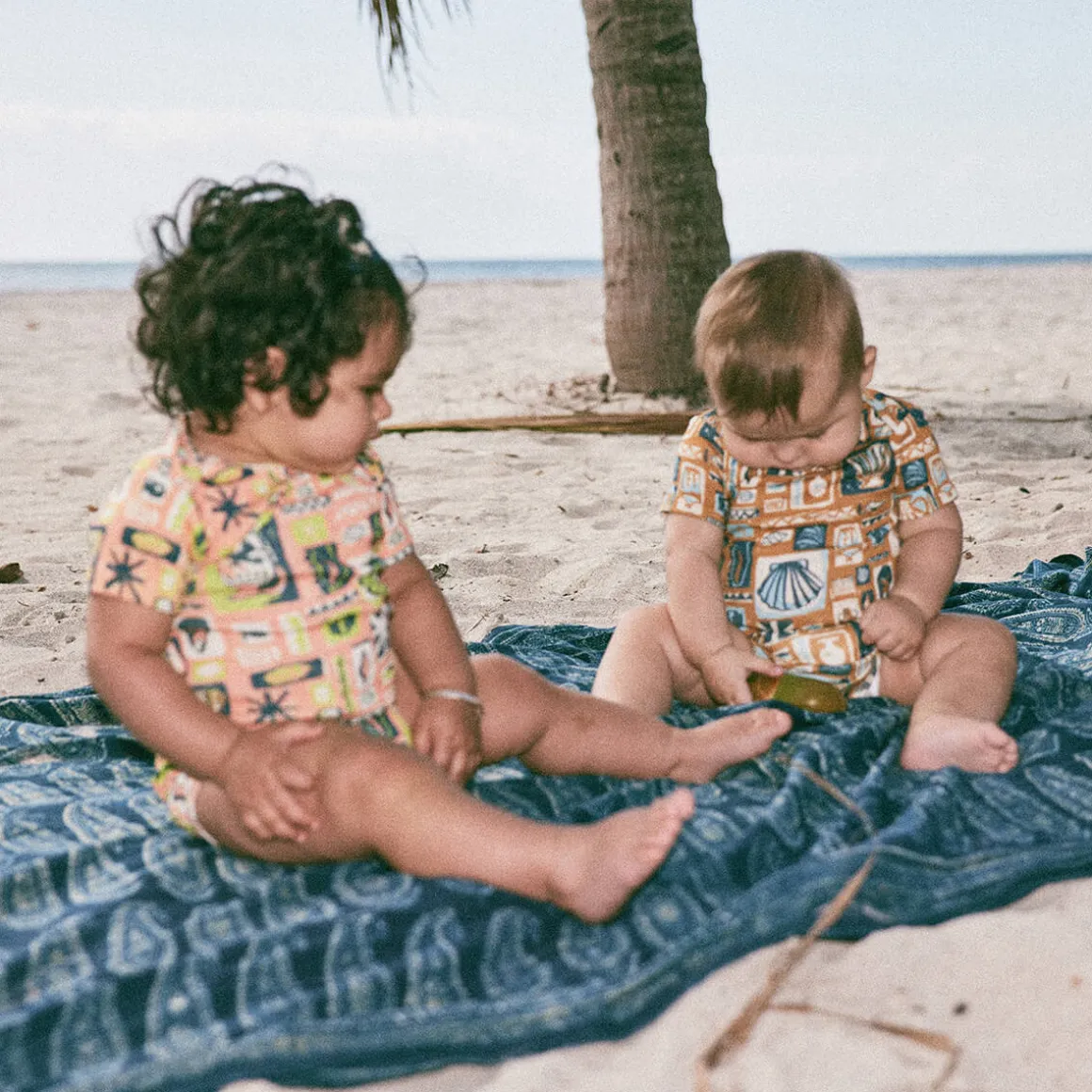 Short Sleeve Lap Onesie in Flamingo Collection by Misha & Puff