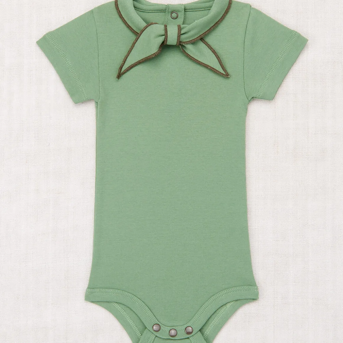 Short Sleeve Scout Onesie in Oakmoss by Misha & Puff