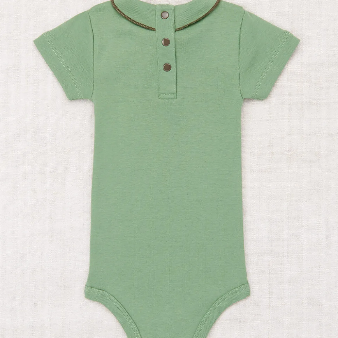 Short Sleeve Scout Onesie in Oakmoss by Misha & Puff