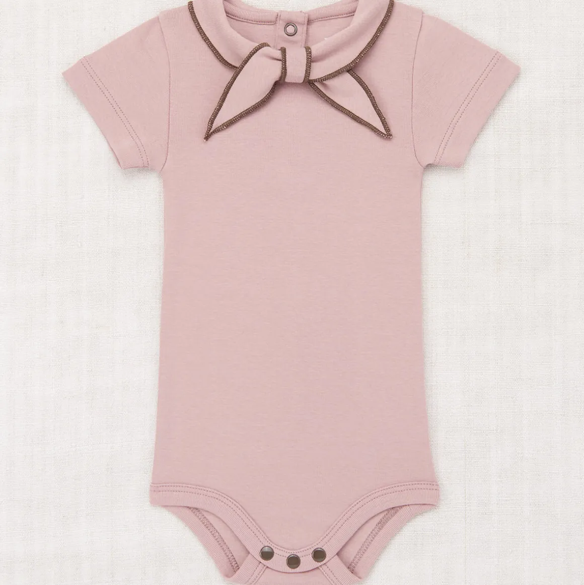 Short Sleeve Scout Onesie in Plum Petal by Misha & Puff