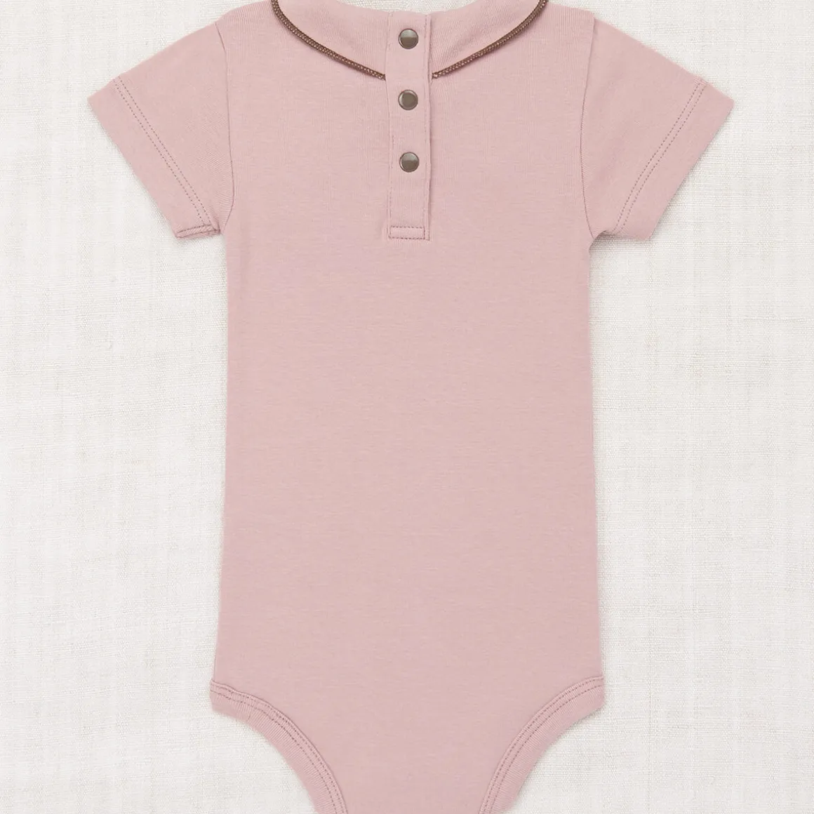 Short Sleeve Scout Onesie in Plum Petal by Misha & Puff
