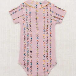 Short Sleeve Scout Onesie in Plum Petal Little Botanica by Misha & Puff