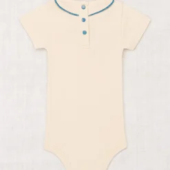 Short Sleeve Scout Onesie in String by Misha & Puff