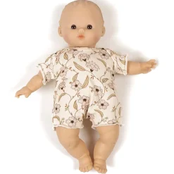 Shorty Romper and Headband Set (28cm Doll) in Janelle Print by Minikane