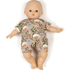 Shorty Romper and Headband Set (28cm Doll) in Nausicaa Print by Minikane