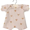Shorty Romper (28cm Doll) in Little Pink Hearts by Minikane