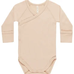 Side Snap Bodysuit in Shell by Quincy Mae - Last One In Stock - 3-6 Months