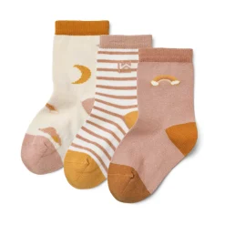 Silas Socks in Dream / Ecru Mix (3 Pack) by Liewood