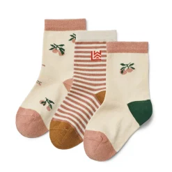 Silas Socks in Peach / Seashell Mix (3 Pack) by Liewood