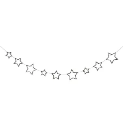 Silver Glitter Star Mini Garland by Meri Meri
