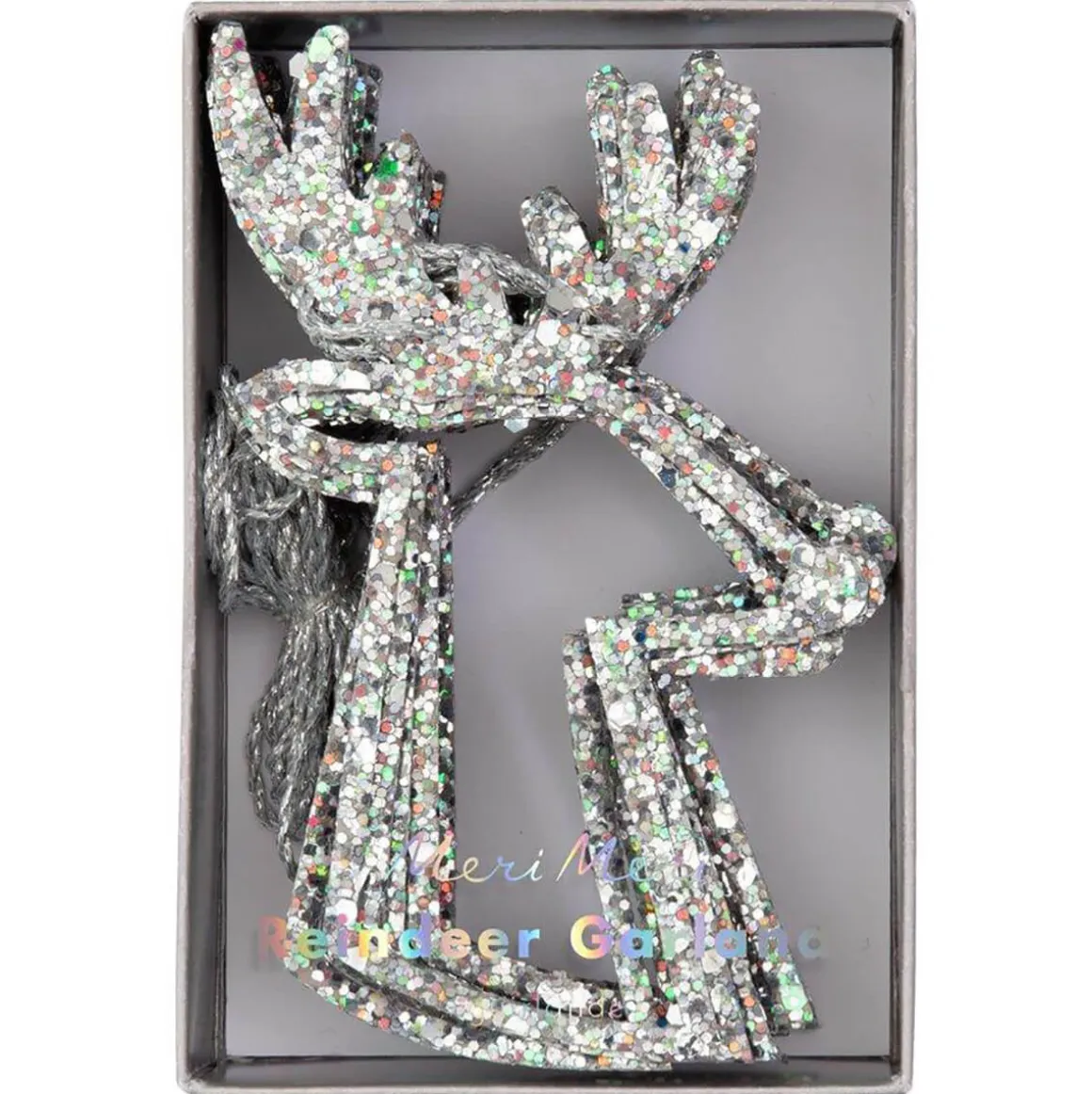 Silver Reindeer Mini Garland by Meri Meri