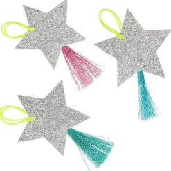 Silver Sparkle Star Gift Tags by Meri Meri