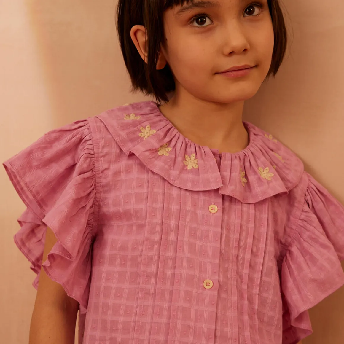 Silvie Blouse in Dahlia by Apolina - Last One In Stock - 2-3 Years