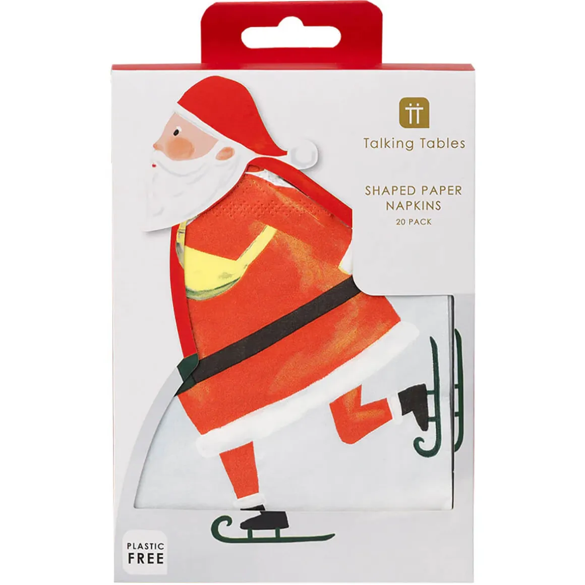 Skating Santa Napkins by Talking Tables