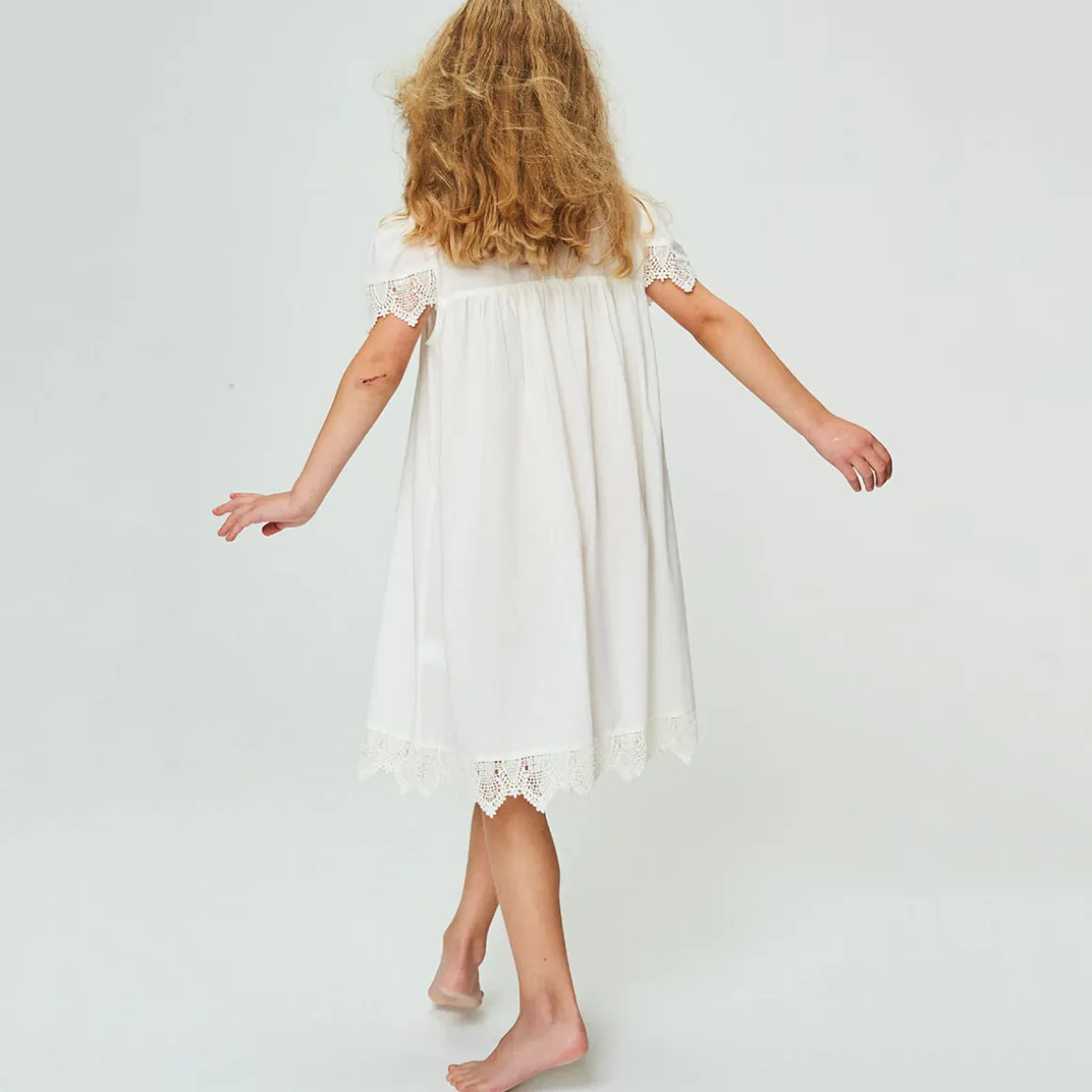 Skylark Dress in Vintage White by Faune