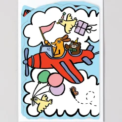 Sky Parade Fold Out Birthday Greetings Card by Alice Bowsher for Wrap