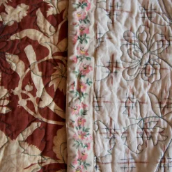 Sleeveless Jacket in Ikat / Autumnal Red Brown Flowers by Bonjour - Last Ones In Stock - 4-8 Years